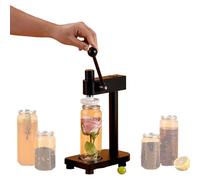 WHIPIN Machine à sceller Les boîtes de Conserve Manuelle, Machine à sertir Les boîtes de Conserve Portable avec Hauteur réglable, équipement de scellage pour canettes avec tête de Presse en Silicone