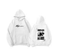 Whiplash Affiche à Capuche Album Mode High Street Unisexe Coton Tissu Fermeture éclair Chemises(B White-Fleece,4XL)