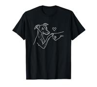 Whippet Adorable Bosse de Poing pour Amoureux du cœur T-Shirt