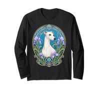 Whippet Blanc ou lévrier Italien Art Nouveau Manche Longue