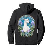 Whippet Blanc ou lévrier Italien Art Nouveau Sweat à Capuche