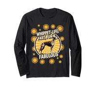 Whippet Life - Chien Snap Retro Fast & Fabulous Design Manche Longue