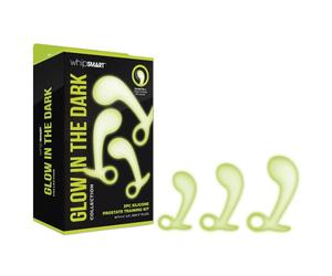 Whipsmart 3 Pcs Glow In The Dark Prostate Training Kit White One Size