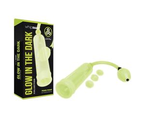 Whipsmart Glow In The Dark Penis Pump & Stamina Ring Set White 23,5 cm