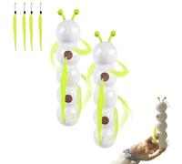 Whirlie Cat Toy, Motion Cat Toy with Worm Design, Interactive Automatic Caterpillar Toy with Suction Cup, Worm-Shaped Interactive Teaser