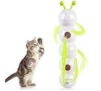 Whirlie Jouet pour chat intelligent avec motif de vers, jouet chenille intelligent avec ventouse, pour la chasse, le saut et le jeu interactif, pour installation murale intérieure, porte et fenêtre