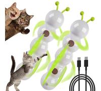 Whirlie Smart Motion Cat Toy with Worm Design New 2025 Happy Luna Cat Toy - Interactive Wall-Mounted Play, Suction Cup, Durable ABS for Indoor Cats’ Exercise & Fun Interactive Exercise (2 Box)