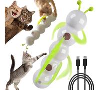 Whirlie Smart Motion Cat Toy with Worm Design New 2025 Happy Luna Cat Toy - Interactive Wall-Mounted Play, Suction Cup, Durable ABS for Indoor Cats’ Exercise & Fun Interactive Exercise (1 Box)