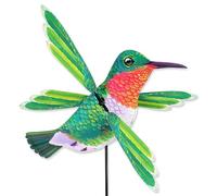 Whirligig HQ - Colibri 16" - Moulin à Vent décoratif - Oiseau coloré animé par Le Vent - Jardin, Balcon, terrasse