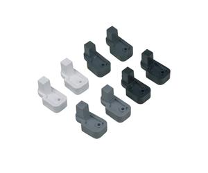 Whirlpool Bauknecht 481010632826 Company C00325759 Original Jeu de douilles de protection de porte en plastique, douille de protection, douille en plastique, prise gauche 33 x 16 x 24 mm,