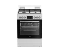 Whirlpool - Cuisinière gaz 72l 4 feux blanc W6G8LCW