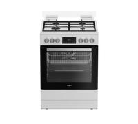 Whirlpool Cuisinière gaz W6G8LCW – 72 L, 4 feux – Blanc