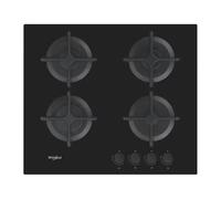 Whirlpool GOB 616/NB - Table de cuisson au gaz - 4 plaques de cuisson - Niche - largeur : 56 cm - profondeur : 49 cm - noir Noir G