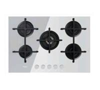 Whirlpool GOA 7523-WH, Intégré, Cuisinière à gaz, Verre, Blanc, Fonte, Rotatif