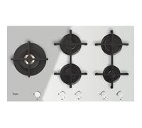 Whirlpool GOA 9523-WH, Intégré, Cuisinière à gaz, Verre, Blanc, Fonte, 1000 W
