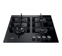 Whirlpool GOWL628NB Plaque de cuisson à gaz encastrable, 60 cm de large, 4 brûleurs, 59 cm de large, noir