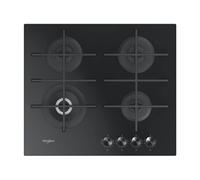 Whirlpool GOWL 628/NB FR - Table de cuisson au gaz - 4 plaques de cuisson - Niche - largeur : 56 cm - profondeur : 49 cm - noir