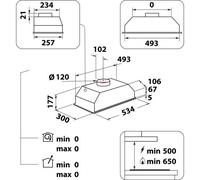Whirlpool Hotte aspirante 3 vitesses - WCT64FLSX