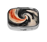Whirlpool Pilulier à 2 compartiments avec miroir pour sac à main ou poche Organiseur de vitamines