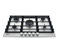 whirlpool - table de cuisson gaz 73cm 5 feux inox - gmwl758ixlfr