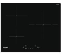 whirlpool table de cuisson induction 60cm 3 feux 7200w noir wsq1160ne