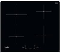 whirlpool table de cuisson induction 60cm 4 feux 7200w noir wsq2160ne