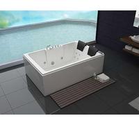 Whirlpool Torino 180 x 120 cm avec hydrojets, airjets, système sonore et Chauffage, intérieur de Luxe avec éclairage LED, lumière colorée, Programme de Nettoyage, Compact et de Haute qualité