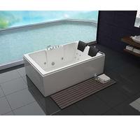 Whirlpool Torino 180x120 cm avec Hydrojets, Airjets, Système Sonore & Chauffage - Intérieur de Luxe avec éclairage LED, lumière Couleur, Programme de Nettoyage - Compact et de Haute qualité