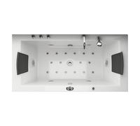 Whirlpool Villa Eugénie 2 personnes eau air chauffage ozone LED baignoire sal...