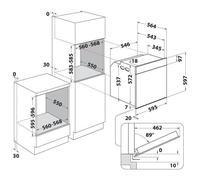 Whirlpool WOI4IS8HM0SXA 73 L Noir et Acier inoxydable