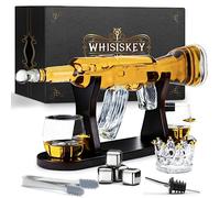 WHISISKEY Carafe Whisky - Carafe à Whisky - 1000ML - Coffret Cadeau Homme - Coffret Whisky Luxueux - Idee Noel - Decanter avec 2 Verre à Whisky, 4 Pierre a Whisky, Whiskey Accessories