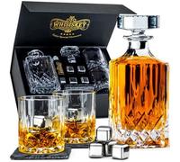 Whisiskey - Set de carafe à whisky - 800ML - Coffret Cadeaux pour hommes - Avec 4 pierres à whisky, pinces & 2 verres à whisky