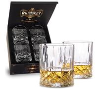Whisiskey Set de Verre a Whisky - Coffret Whisky Cadeau Homme - Verre à Whisky & Rhum - 4 Verres à Whisky x 310ML, Whiskey Accessories