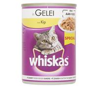 WHISKAS 1+ Adulte - Pâtée en boîte - Poulet en gelée - 400 g