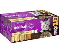 Whiskas 1+ Nourriture Humide pour Chat Ragoût Volaille au Choix en gelée, 40 x 85 g (1 Paquet) - Nourriture Humide de qualité supérieure pour Chats Adultes en 40 sachets portions