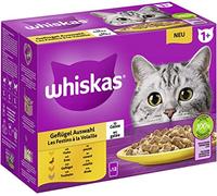 Whiskas 1 + Nourriture pour Chat au Choix en gelée, 12 x 85 g (1 Paquet) - Nourriture Humide de qualité supérieure pour Chats Adultes en 12 sachets portions