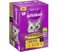 Whiskas 1+ Nourriture pour Chat au Choix en Sauce, 12 x 85 g (1 Paquet) - Nourriture Humide de qualité supérieure pour Chats Adultes en 12 sachets portions