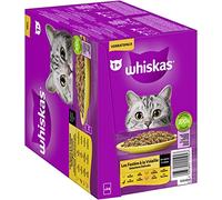 Whiskas 1+ Nourriture pour Chat au Choix en Sauce, 24 x 85 g (1 Paquet) - Nourriture Humide de qualité supérieure pour Chats Adultes en 24 sachets portions