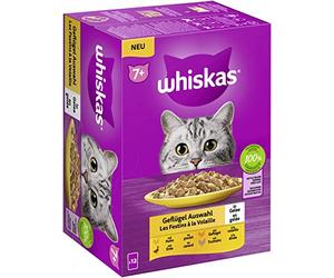 Whiskas 7+ Nourriture pour Chat au Choix en gelée, 12 x 85 g (1 Paquet) - Nourriture Humide de qualité supérieure à partir de 7 Ans en 12 sachets portions