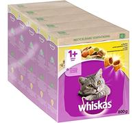 Whiskas Adult 1+ Croquettes au Poulet, 5 x 800 g (5 Paquets) - Nourriture sèche pour Chat Adulte - Différents emballages de Produits Disponibles
