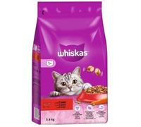 Whiskas Adult 1+ Croquettes avec bœuf, croquettes pour chats adultes, 3,8 kg