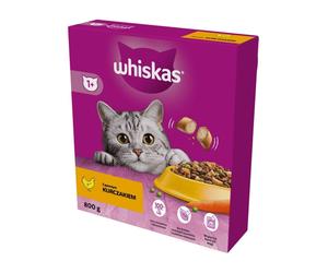 WHISKAS Adult+1 croquettes pour chat avec du poulet 800g