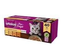 whiskas Adult 1+ Pure Delight Lot de 40 sachets de nourriture humide pour chat Ragout en gelée 40 x 85 g