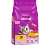 WHISKAS Adult 3,8 kg - nourriture sèche pour chats adultes, au délicieux poulet