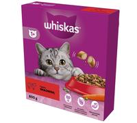 WHISKAS Adult 800 g nourriture complète pour chats adultes avec du délicieux boeuf