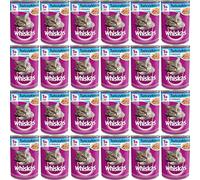 WHISKAS Adult mit Thunfisch in Gelee - Nassfutter für Katzen, in Dose - 24x400g