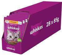 WHISKAS Adult sachet 28x85g nourriture humide pour chat en gelée de poulet avec poulet