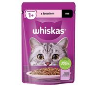 WHISKAS Adult sachet 85g nourriture humide pour chat en sauce avec du saumon