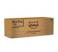 WHISKAS Aliment humide en sauce Chat adulte 84x85g Les Repas Classiques