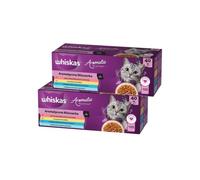 WHISKAS Aromatic Selection Lot de 4 sachets de portions au choix variées de porc, poulet, poisson de mer, saumon en sauce 40 x 85 g